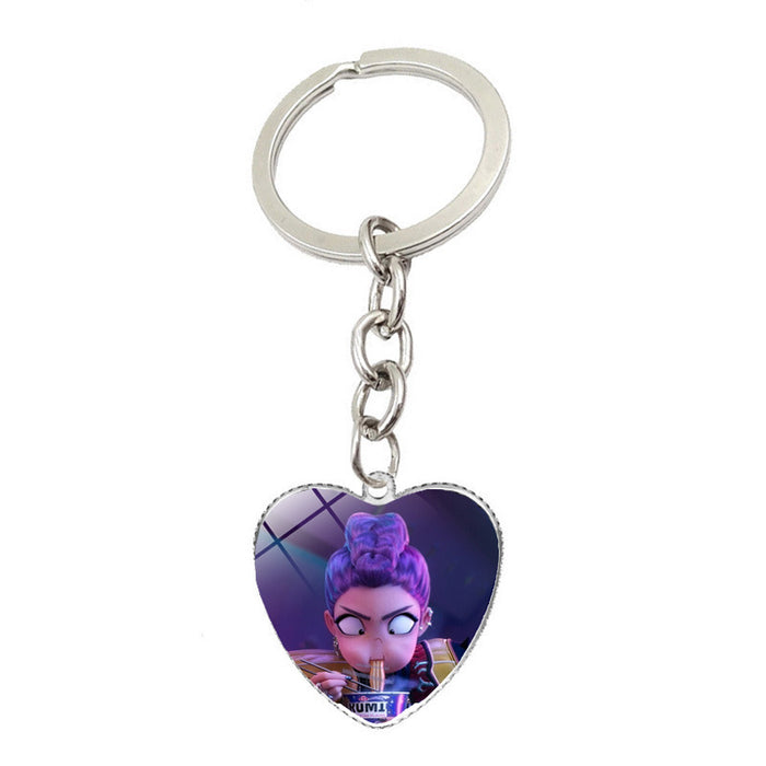 Wholesale Cartoon Anime Merchandise Heart-Shaped Pendant Keychain