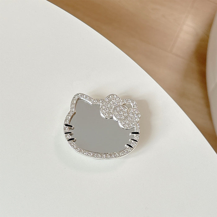 Wholesale Rhinestone Glass Mirror Cat Phone Grips