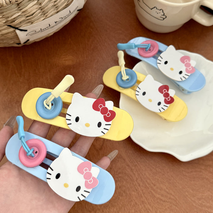 Wholesale Cat Button Cute Hair Clips