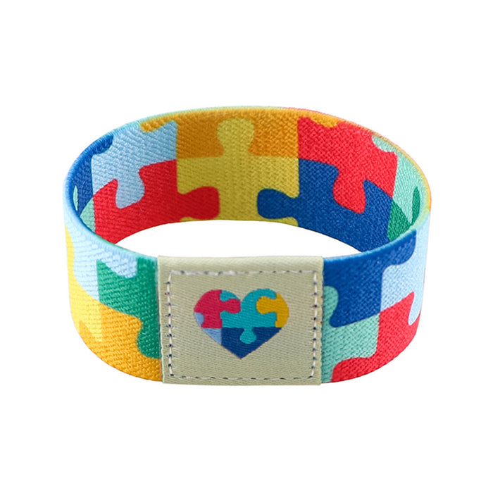 Wholesale 10pcs Colorful English Letters Rainbow Bracelet Washable Elastic Bracelet