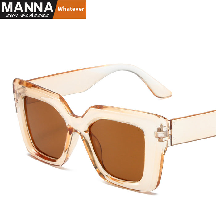 Wholesale Sunglasses New Large Frame Wear Sunglasses F Modified Face Shading Glasses