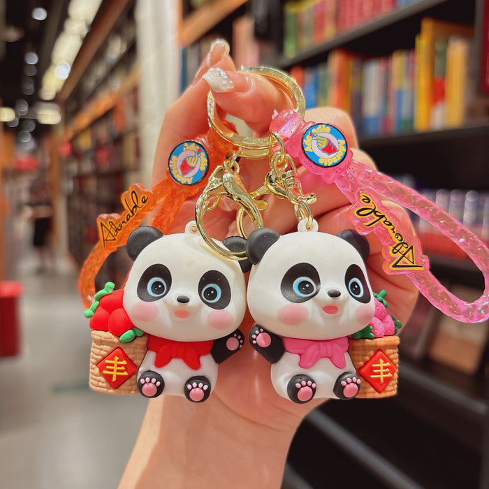 Wholesale panda key chain pendant bag key chain small pendant
