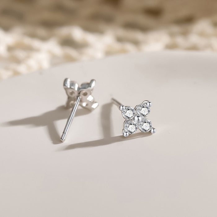 Wholesale Four-Leaf Flower Pearl Earrings for Women