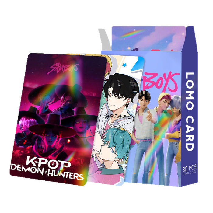 Wholesale 60pcs Laser flash card kpop double-sided card cartoon anime peripheral LOMO card