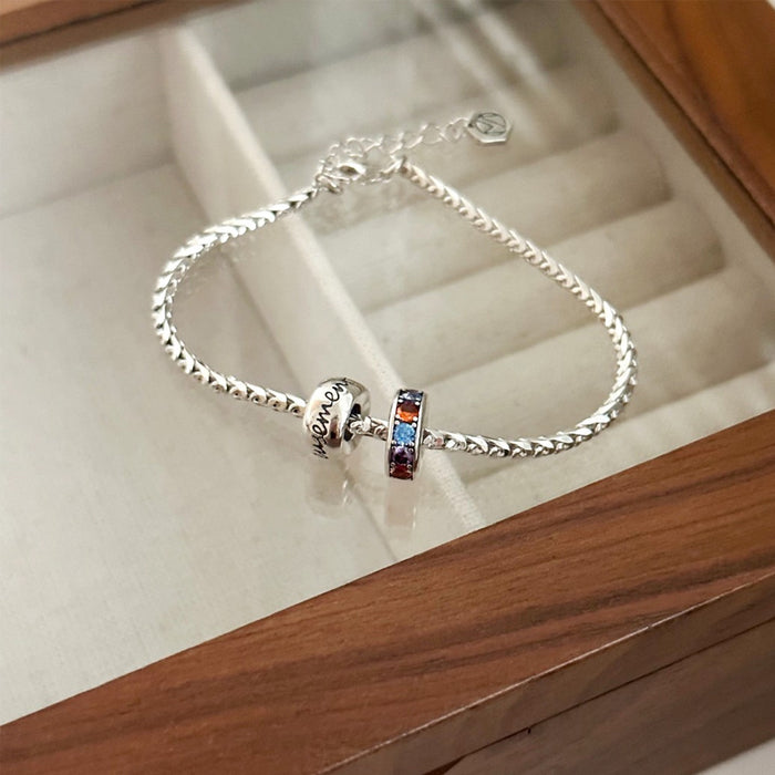 Wholesale colored diamond ring snake bone bracelet