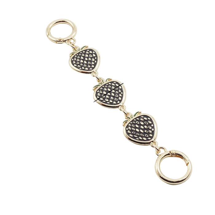 Wholesale Heart-shaped bag strap with extension chain Keychains