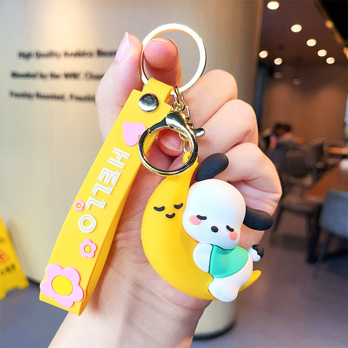 Wholesale PVC Cartoon Silicone Doll Keychain JDC-KC-MLZ001