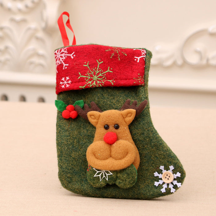 Wholesale Christmas Gift Bag Christmas Decorations Printed Candy Bag Christmas Decoration Socks