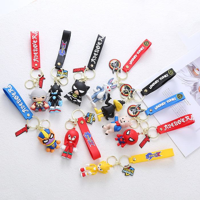 Wholesale Cute Cartoon Soft Rubber Doll Keychain JDC-KC-BoYue008