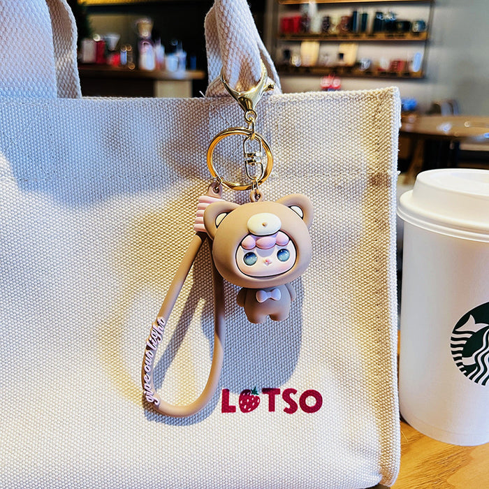 Wholesale Cute car keychain, exquisite doll bag, pendant gift