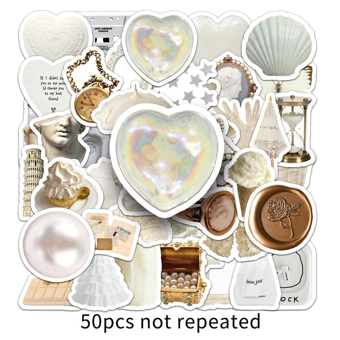 Wholesale 50 white stickers  phone case Decorative Stickers