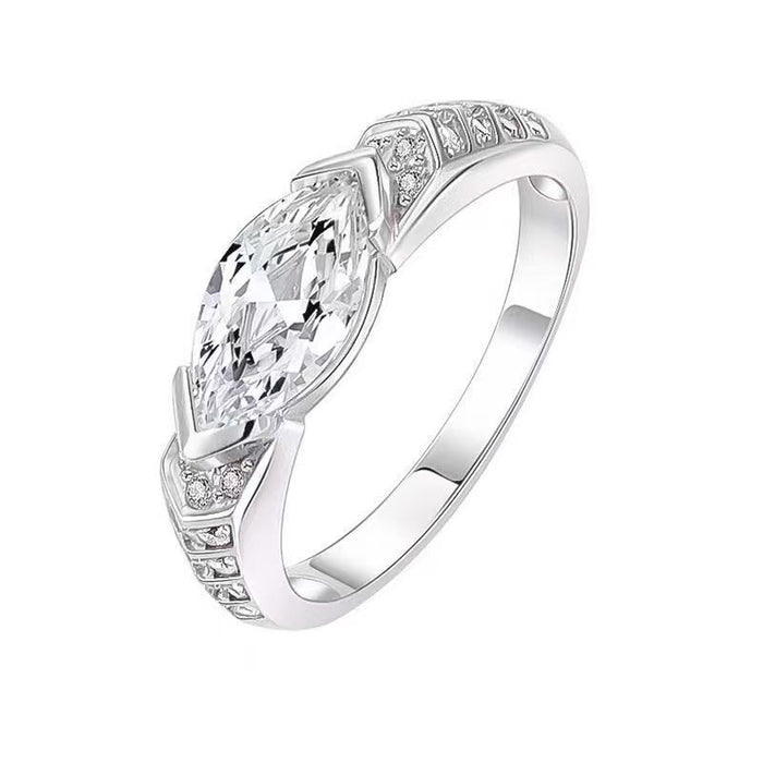 Wholesale Light luxury temperament ring, zircon ring, personalized diamond inlaid ring