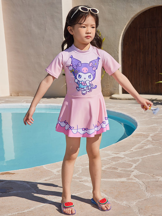 Wholesale Girls' swimsuit, girls' children's princess, cute and stylish cartoon children's jumpsuit style quick drying swimsuit