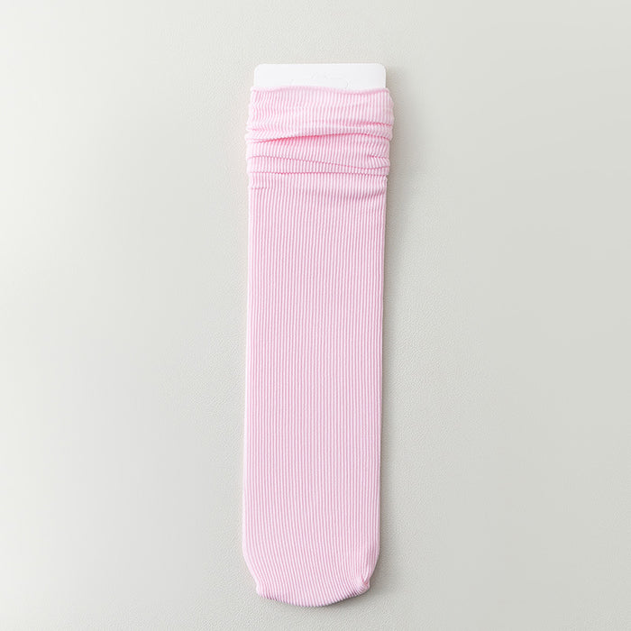 Wholesale Thin socks, velvet mid tube socks, stacked socks, rolled edge stockings