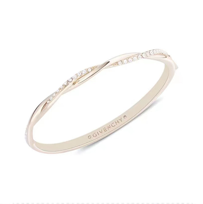 Wholesale Twisted bracelet with exquisite temperament, light luxury, versatile cross helix wave bracelet, simple and niche design