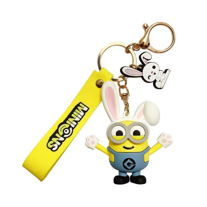 Wholesale  Cute Cartoon Silicone Keychain Doll Car Keychain Pendant