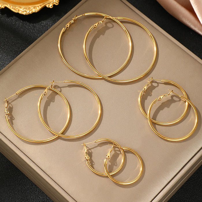 Wholesale 4pcs/ set exaggerated circle plain ring