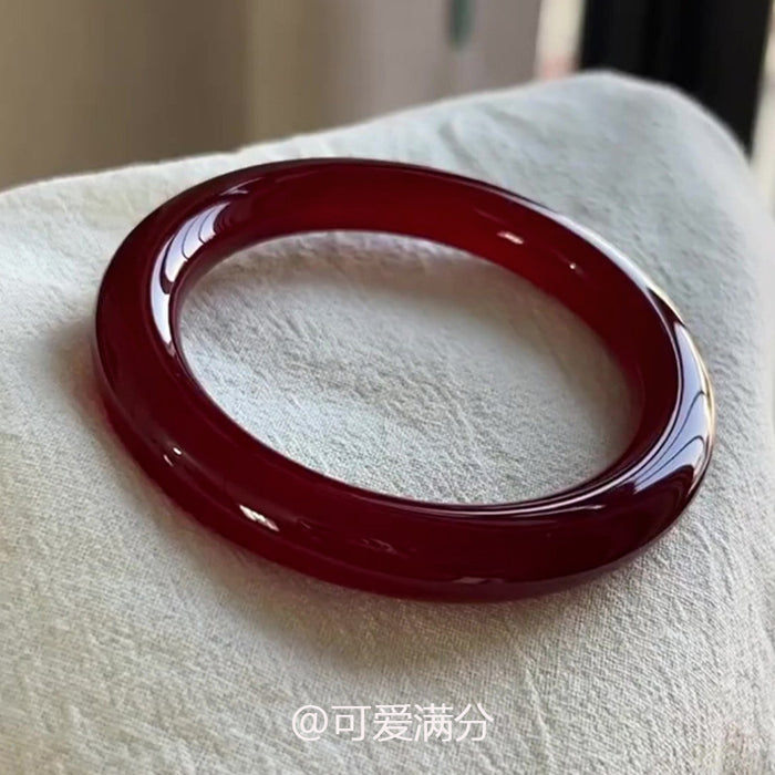 Wholesale New high-quality round bar fashionable deep red agate bracelet