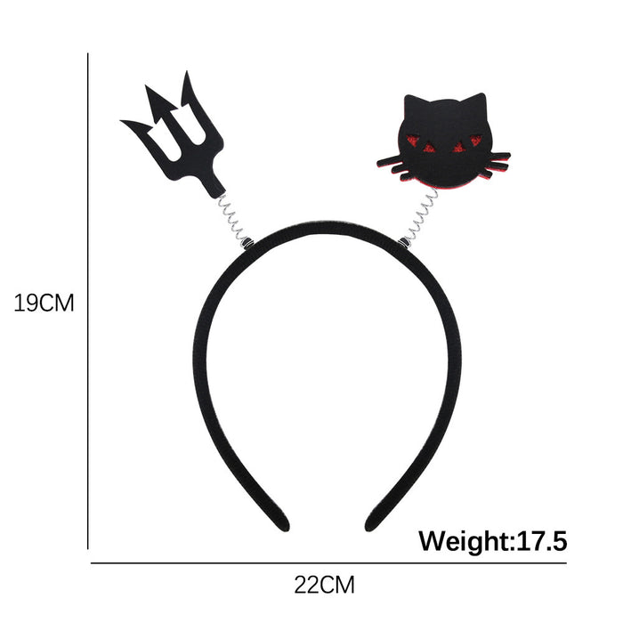 Wholesale Headband With  Bat And Pumpkin Decor Chic Party Prop Hair Accessory