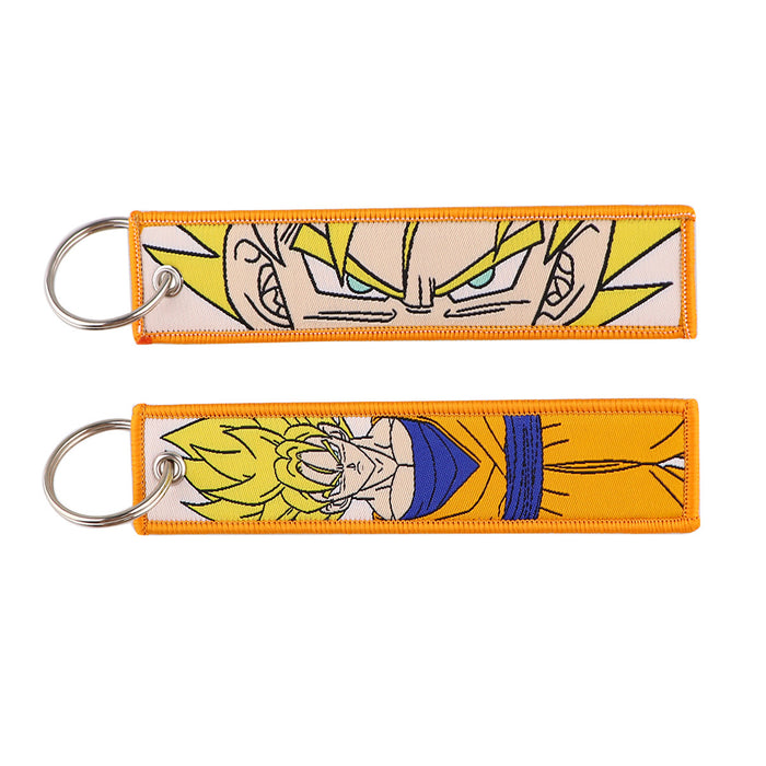 Wholesale  Woven Label Keychain Cartoon Pendant Woven Fabric Cartoon Accessory
