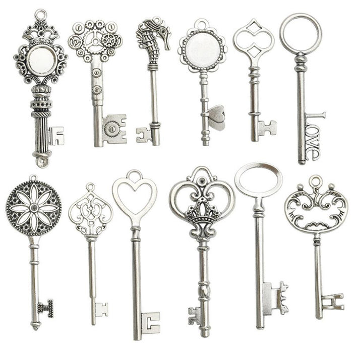 Wholesale Zinc alloy simulated key-shaped  DIY beads pendants