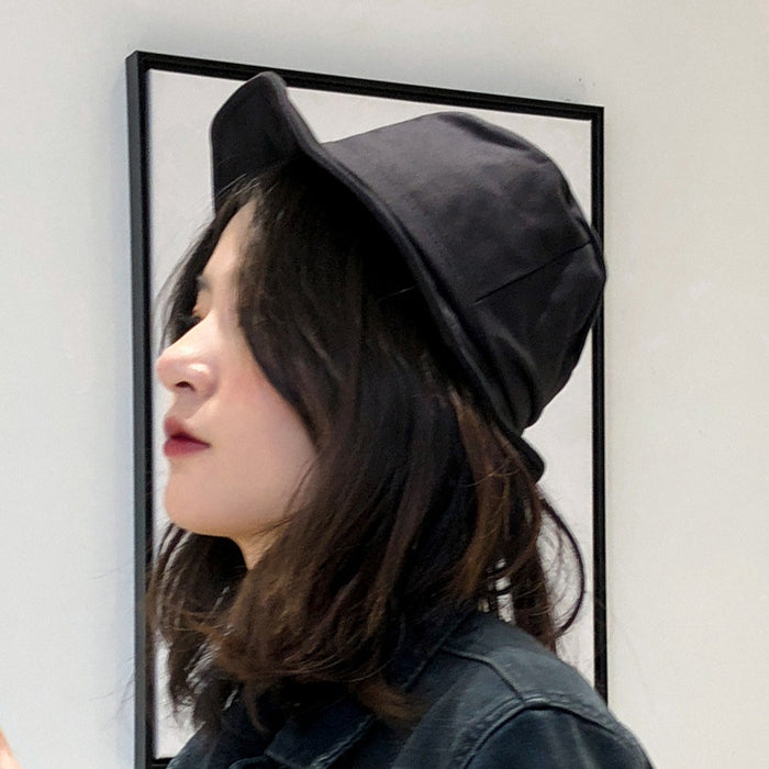 Wholesale Solid color fisherman hat, travel sun hat, versatile artistic basin hat, foldable
