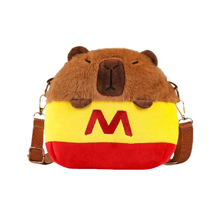 Wholesale Plush Bag Women's Fashion Cute Bear Cartoon Shoulder Crossbody Bag Capibala Capybara Coin Purse