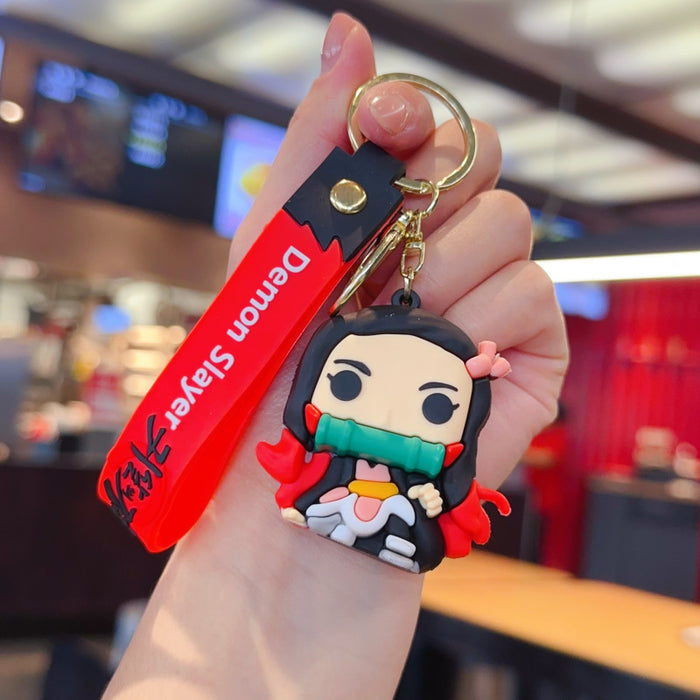 Wholesale Cute PVC cartoon anime keychain