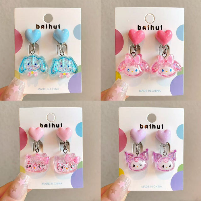 Wholesale Children' s Sweet Princess Jewelry Earrings