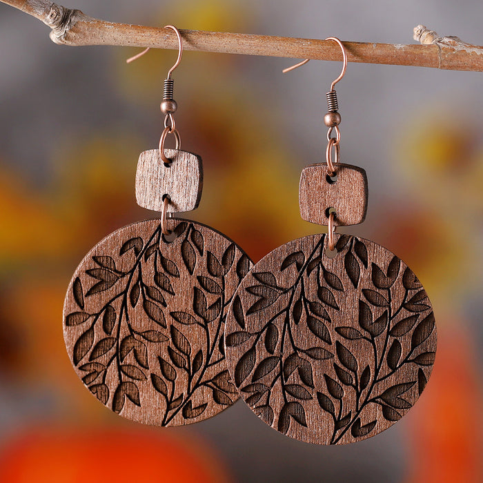 Wholesale Pendant Earrings Bohemian Wooden Fashion Earrings