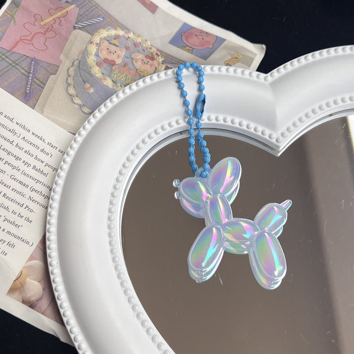 Wholesale Laser Balloon Doll Keychain Pendant Versatile Personalized Pendant Colorful Dog Creative Jewelry Gift