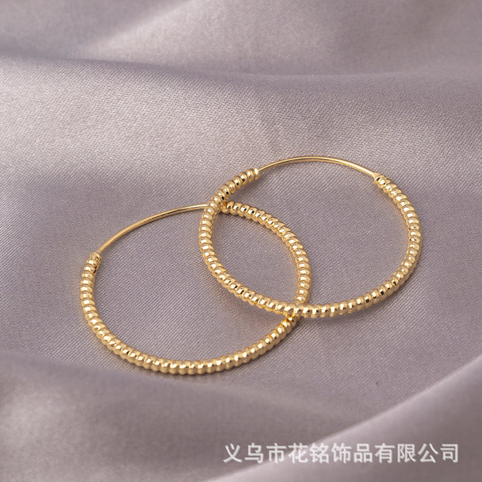 Wholesale Earrings, Large Circles, Plain Circles, Real Gold and Silver Plated Earrings