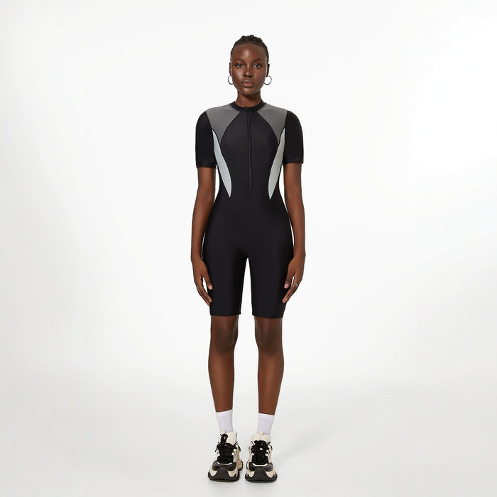 Wholesale Zipper sports swimsuit, long sleeved surfing swimsuit, surfing suit, flat snorkel suit