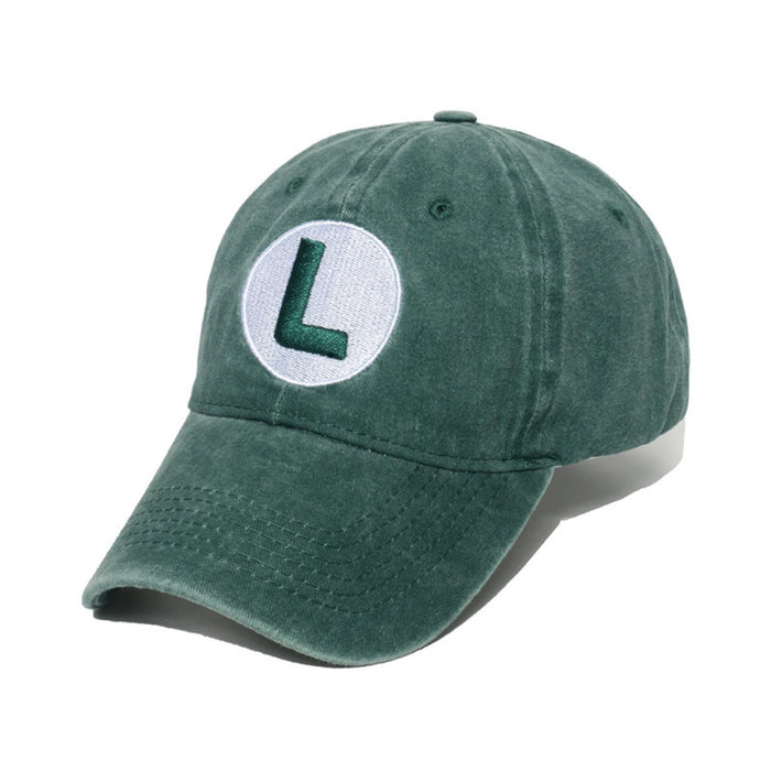 Wholesale Cartoon  Bros Washed Canvas Hat Sunscreen Sun Hat Cap Baseball Cap