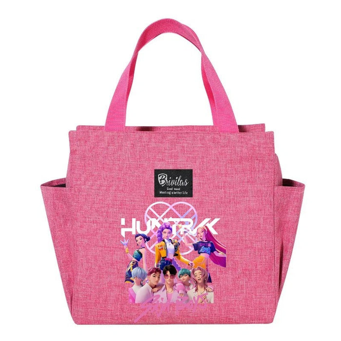 Wholesale Cute Cartoon Print Insulated Lunch Boxes Handbags