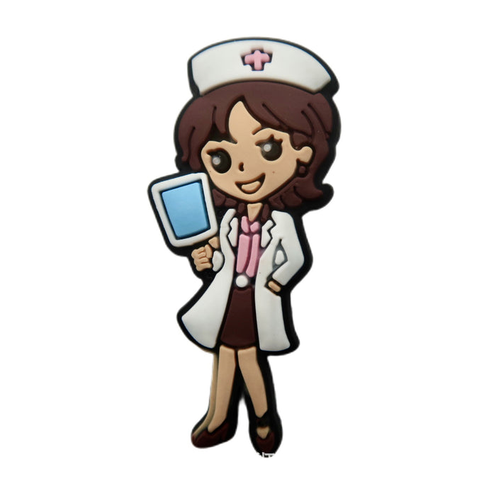 Wholesale 100pcs Medical Angel Cartoon Hole Shoes Decorative Buckle Shoe Flower Buckle Cute Hole Bag Accessories