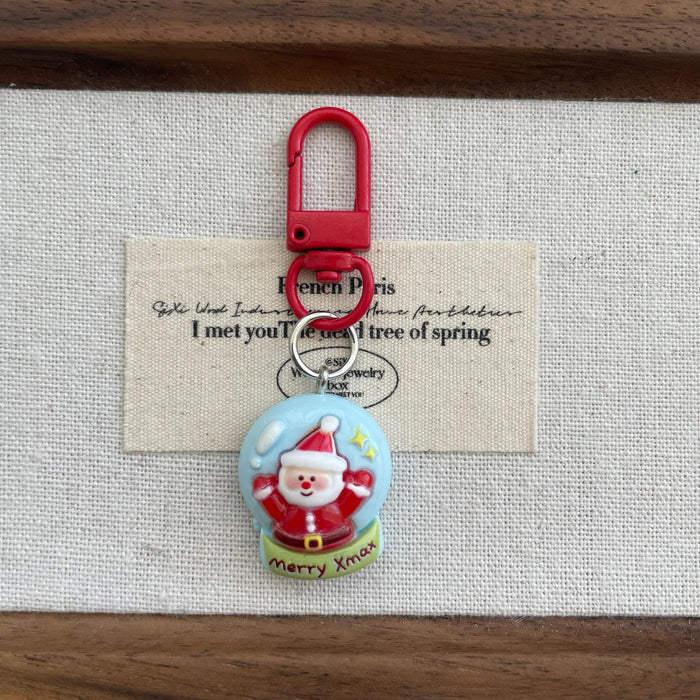 Wholesale Christmas  Resin Keychain Cute Backpack Charm Decorative Accessory