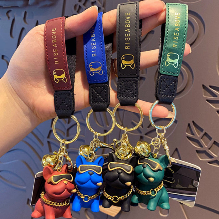 Wholesale Cute Resin Bulldog Keychain