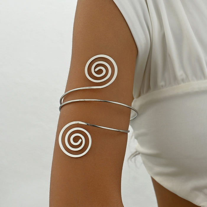 Wholesale Fashionable, exaggerated, personalized, creative, geometric armband, versatile, open arm bracelet