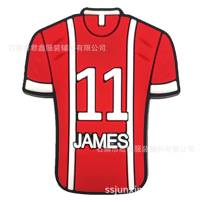 Wholesale 50pcs Football team standard Jersey Shoes Charms