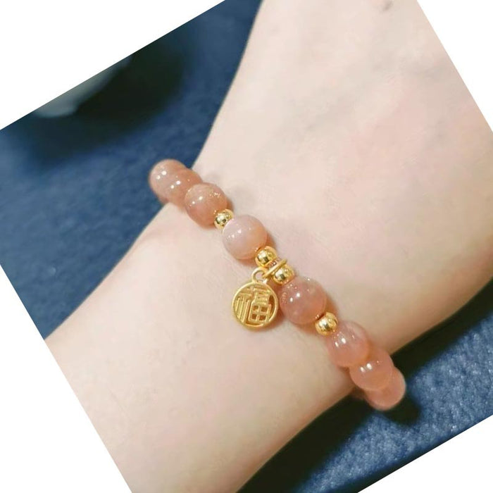 Wholesale Natural sunflower crystal niche design pendant bracelet