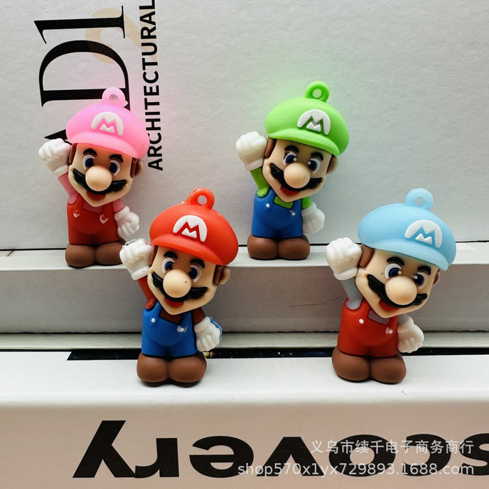 Wholesale Cartoon keychain creative personalized backpack pendant DIY soft rubber doll small pendant gift matching