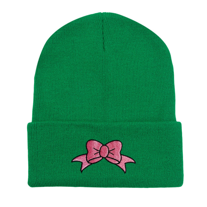 Wholesale Bow Embroidery Acrylic Knitted Hat JDC-FH-HaiPu009