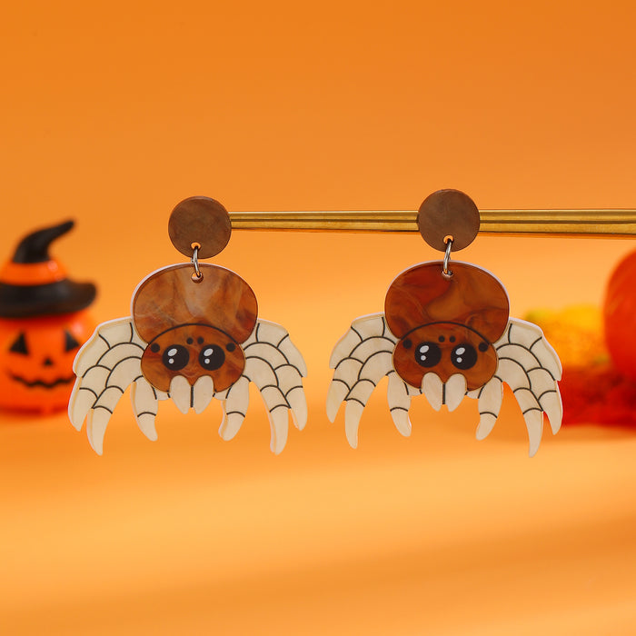 Wholesale  candy ghost hat earrings acrylic small holiday earrings cartoon cute funny earrings