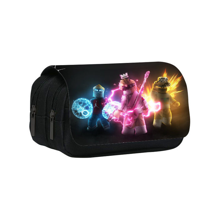 Wholesale Printing Double Layer Pencil Bag Cartoon Storage Bag