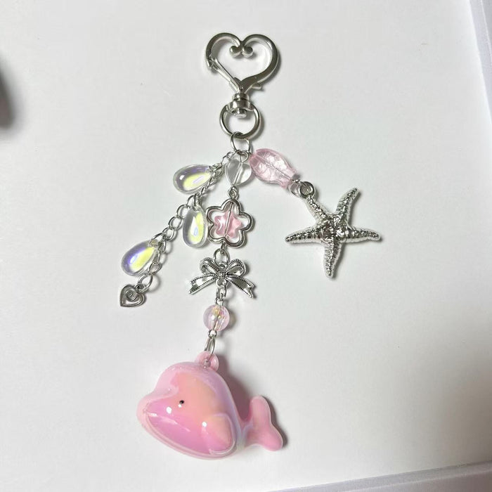 Wholesale Whale Starfish Girl Sweet Girl Keychain Bag Pendant Headphone Pendant
