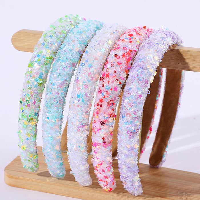 Wholesale Dopamine Color Versatile Headband Sponge Heightening Design Elegant Light Luxury Crystal Headwear