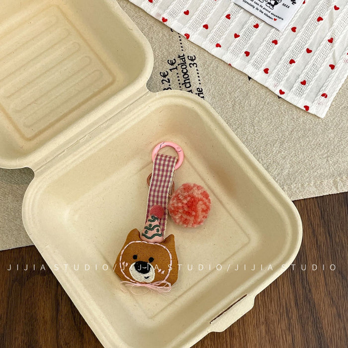Wholesale Bear Pendant Fabric Small Animal Keychain Bag Hanging Accessories