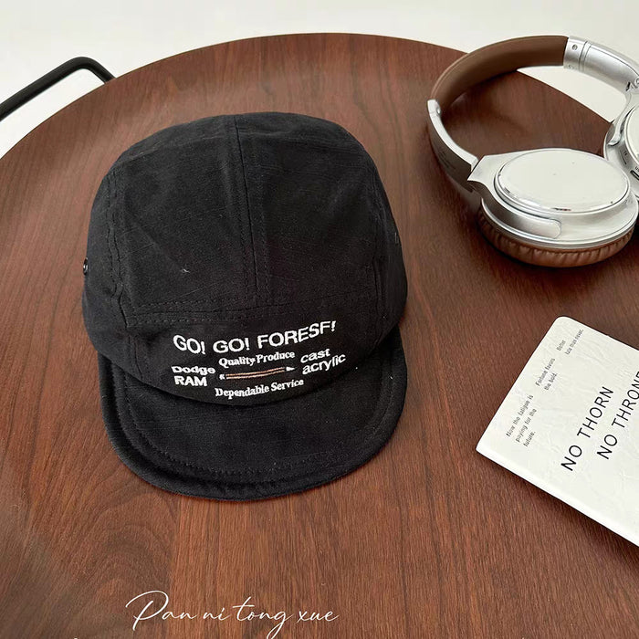 Wholesale Short eave embroidered duck tongue hat, casual and versatile baseball cap