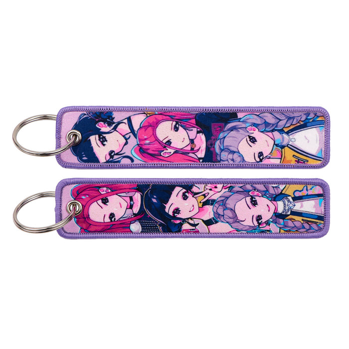 Wholesale Cartoon Anime K-POP Woven Keychain Bag Pendant Fabric Keychain